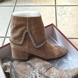 Tan Suede Ankle Boots NEVER WORN